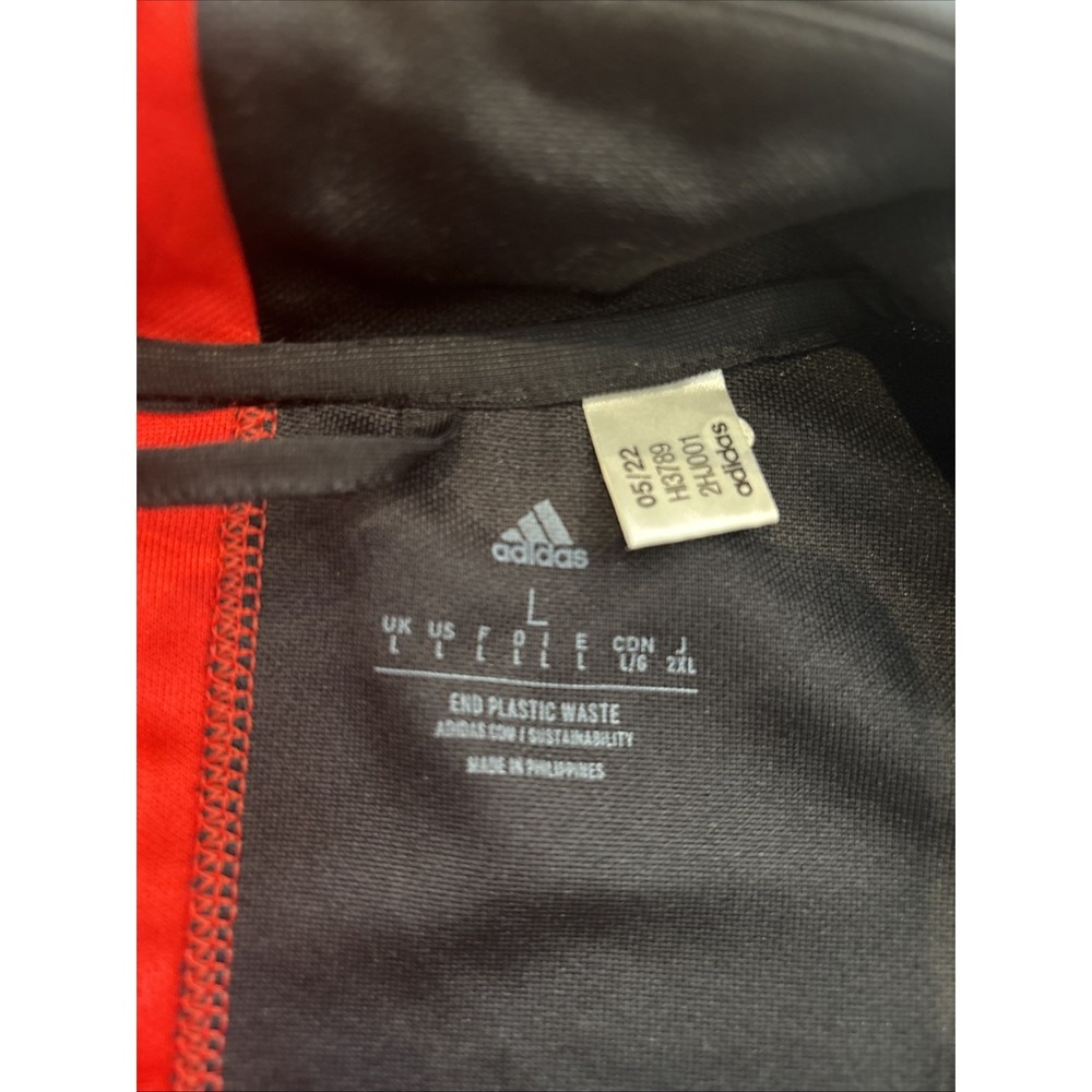 Adidas Jacket Mens Red Black Messi Aeroready Track Full Zip Balon Te Adro-Large - Picture 11 of 11